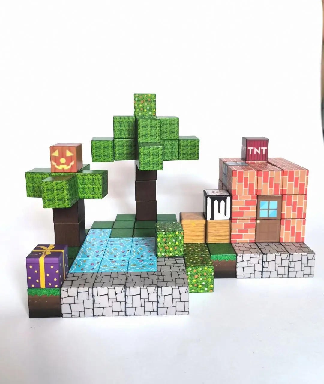 100pcs Magnetic Sensory Cubes STEM Montessori Building Blocks for Kids Plastic Magnet World Set for Toddlers MOQ 100pcs