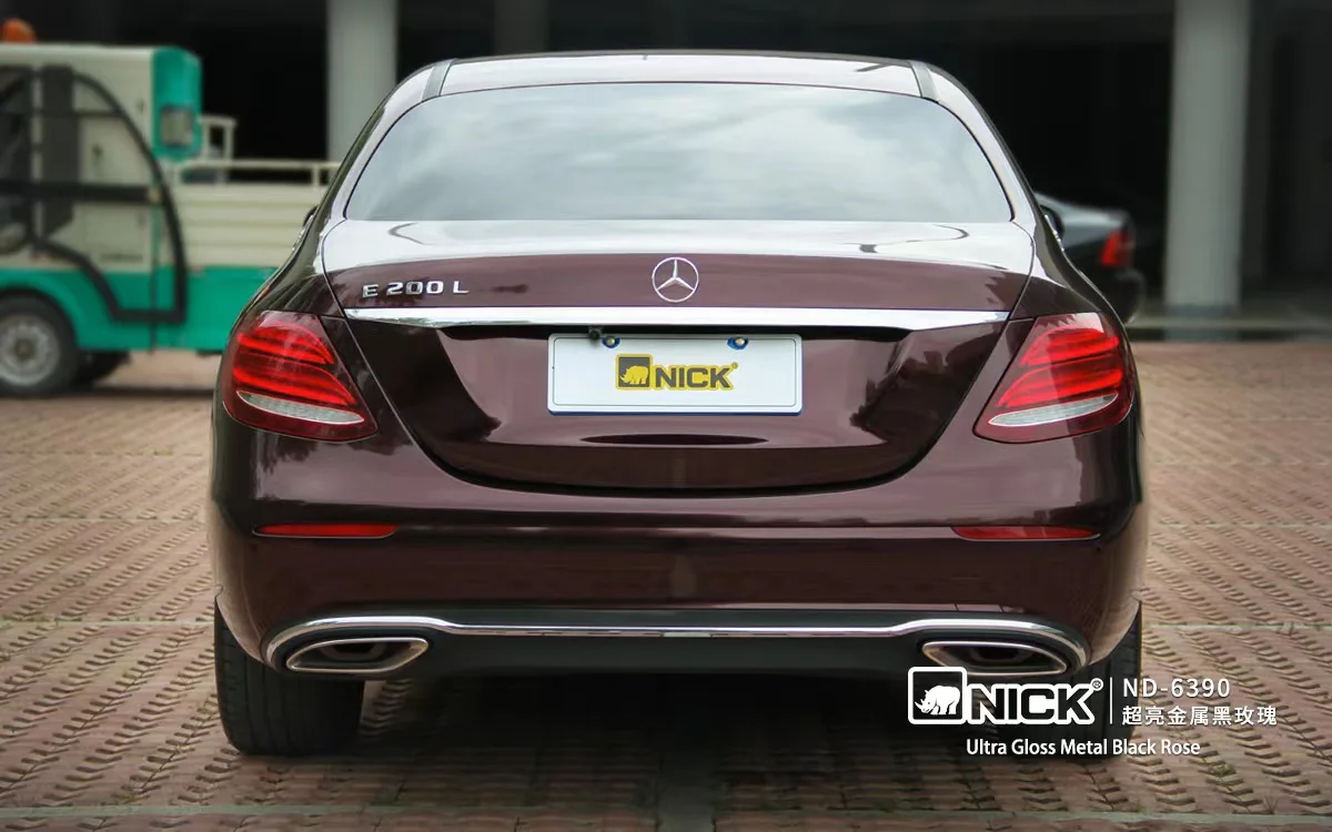 Car Vinyl Wrap for Sale PET Ultra Gloss Metal Black Rose Self Adhesive Vinyl Car Stickers Auto Wrap Vinyl Film Super Stretch