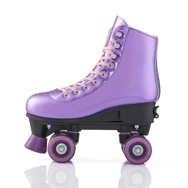 Factory OEM Adjustable Roller Skates Professional Double Row Purple Roller Skates Shoes