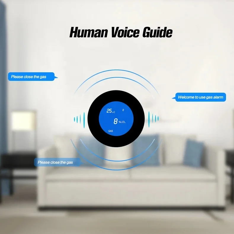 Upgraded tuya wifi multi-gas sensor natural propane lpg gas leakage detector IOT smart wireless home alarm portable gas detector