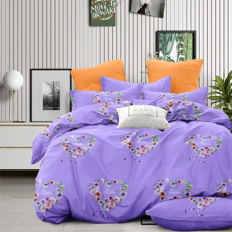 Cute mountain design print bedsheet material 100 polyester microfiber polyester woven fabric