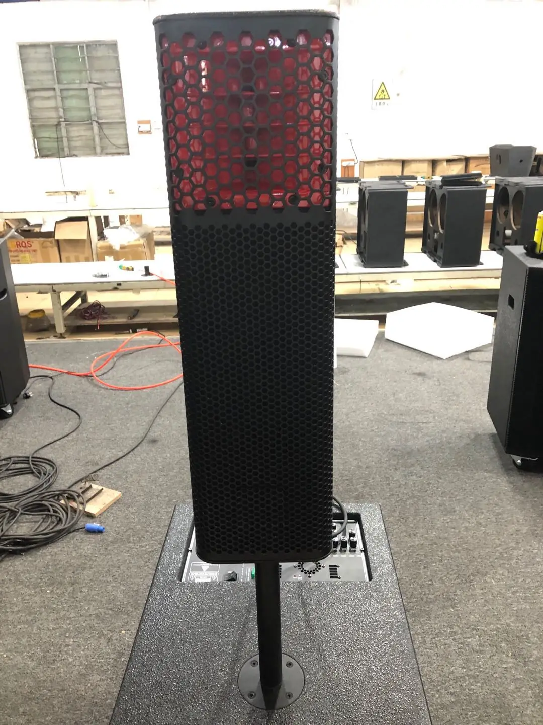 Long distance throw 6.5inch column rechargeable speakers audio system sound professional
