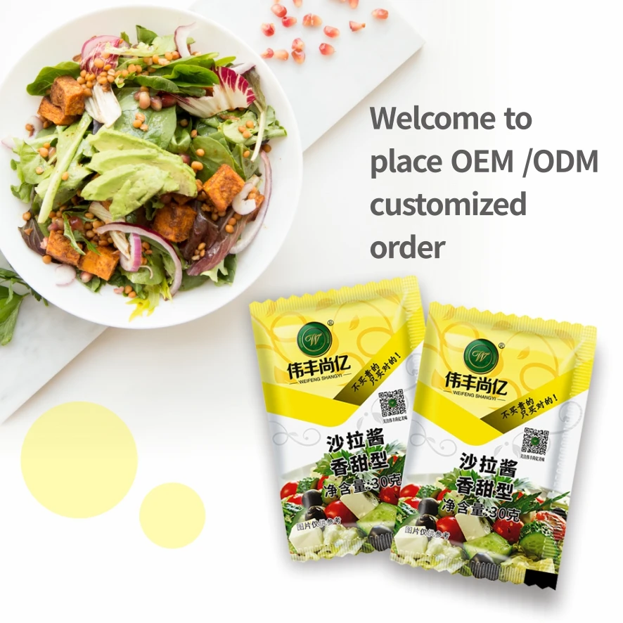 30G Sweet salad dressing in sachet whole sale and OEM mayonnaise sachet