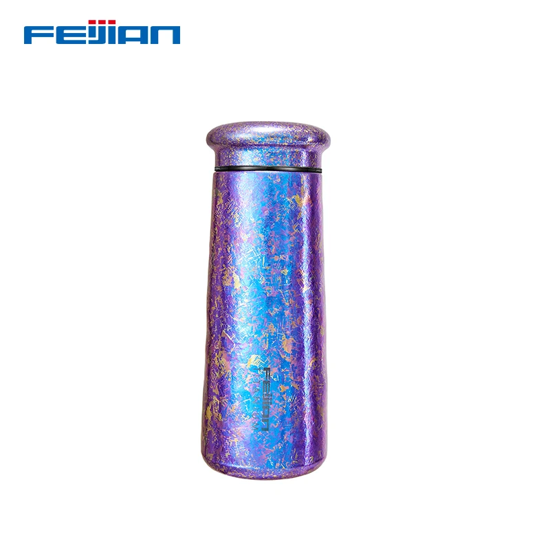 FEIJIAN 280ml Titanium Thermos Bottle Vacuum Flask Insulated Cup with Gift Box