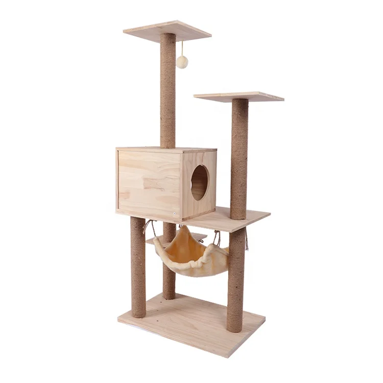 
2 story pillar pet cat tree condo big 