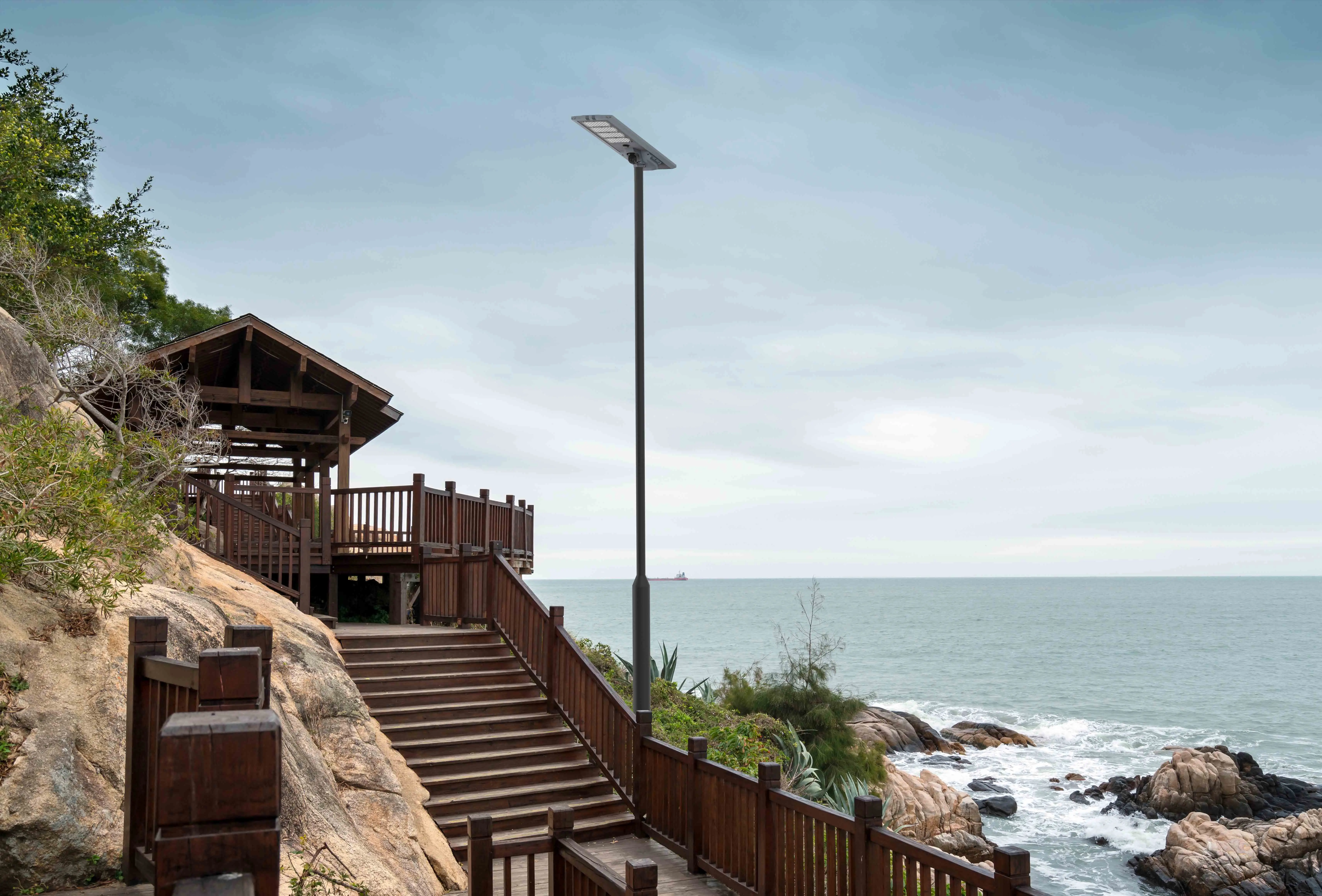 Led Solar Street Lamps Outdoor IP65 Waterproof Light Solar Power All in One Integrated with Remote Control Radar Sensor Lights