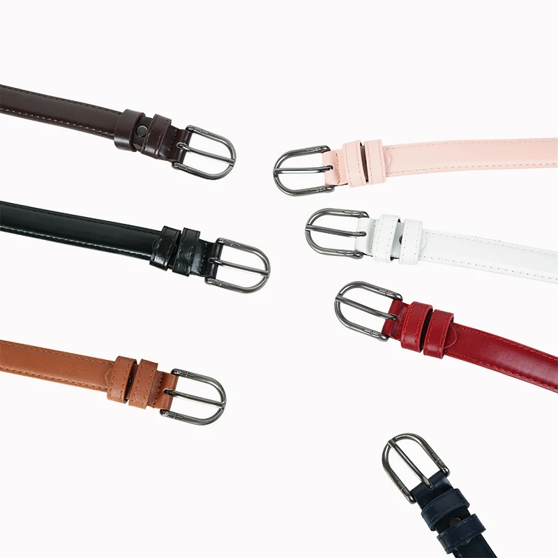 Wholesale Ladies High Quality  Fashion PU Leather Pin Buckle Belt for Women