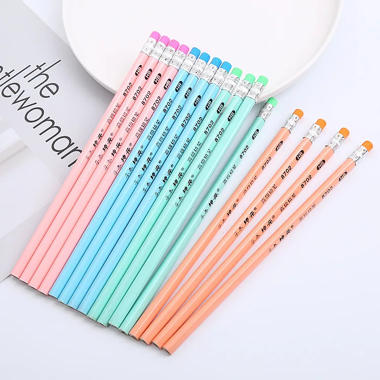 3 Piece Macaron Color HB Stationery School Office Supplies Student Gift Prize Creative Kawaii Pencil