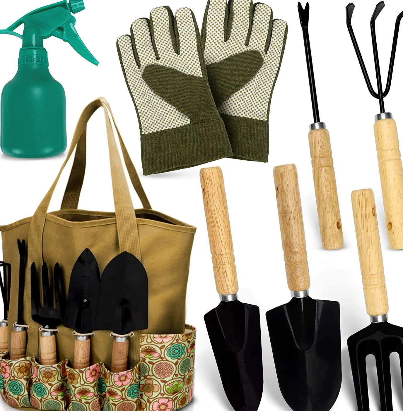 
9pcs bag packing Forks Garden Tools Set Garden Kit 