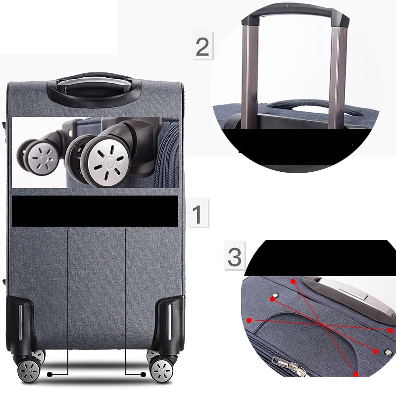 
Expandable Carry-on soft Suitcase travelling bags nylon luggage for Traveler from china supplier 