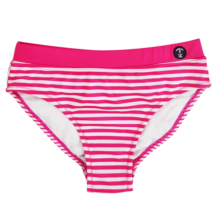 2023 New Arrival Natucare little girl micro striped girls swimsuit two piece shiny bikini swimwear for children