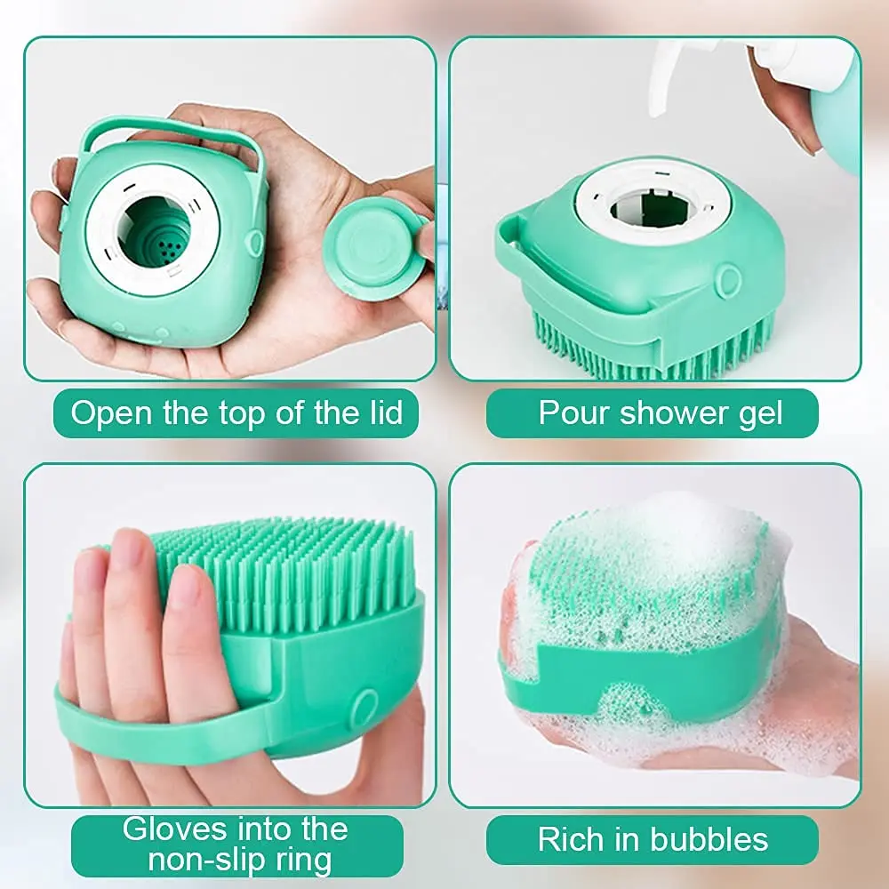 Best Sale Pretty Dog Shower Brush Massage Tools For Dog and Cats Soft Safety Silicone Pet Dog Bath Brush