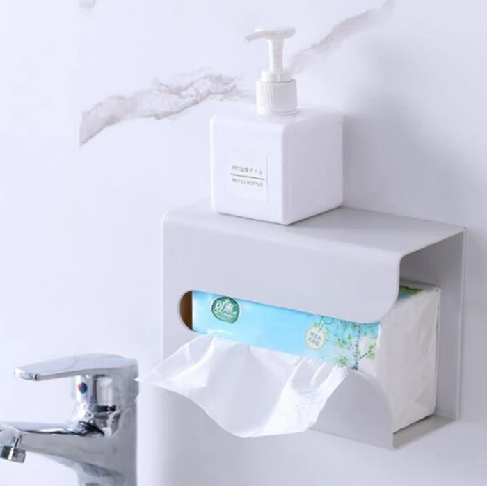 Removable Tissue Case Toilet Paper Storage Box Wall-mounted Paper Towel Holder Toilet Tissue Box .