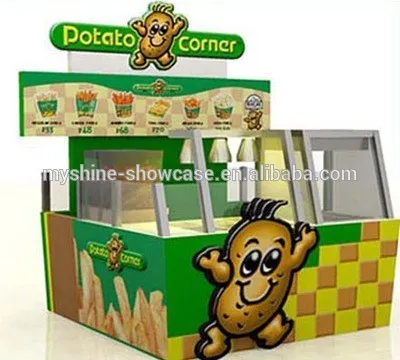 Hot Modern Style Design Prefab Potato Chips Kiosk for Sale Fast Food Retail Kiosk
