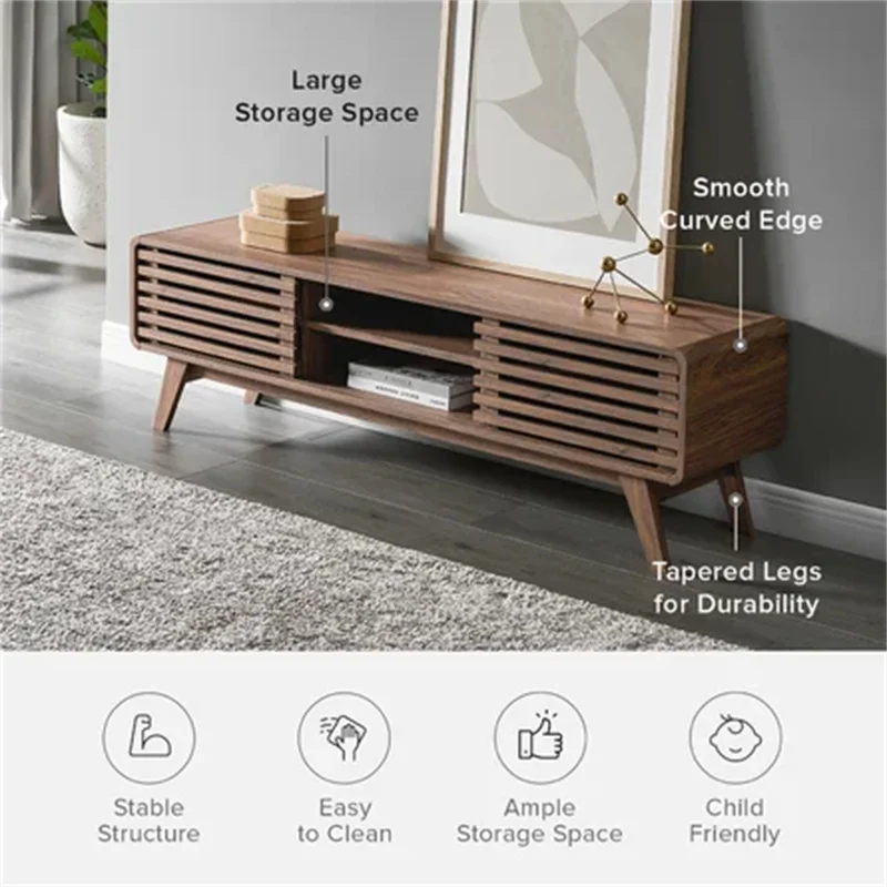 KTDS1216 Scandinavian Design Brown Wooden TV stand meuble de salon
