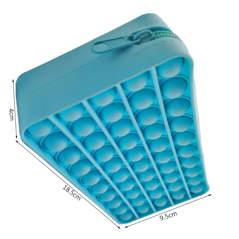  silicone pencil case push pop bubble fidget