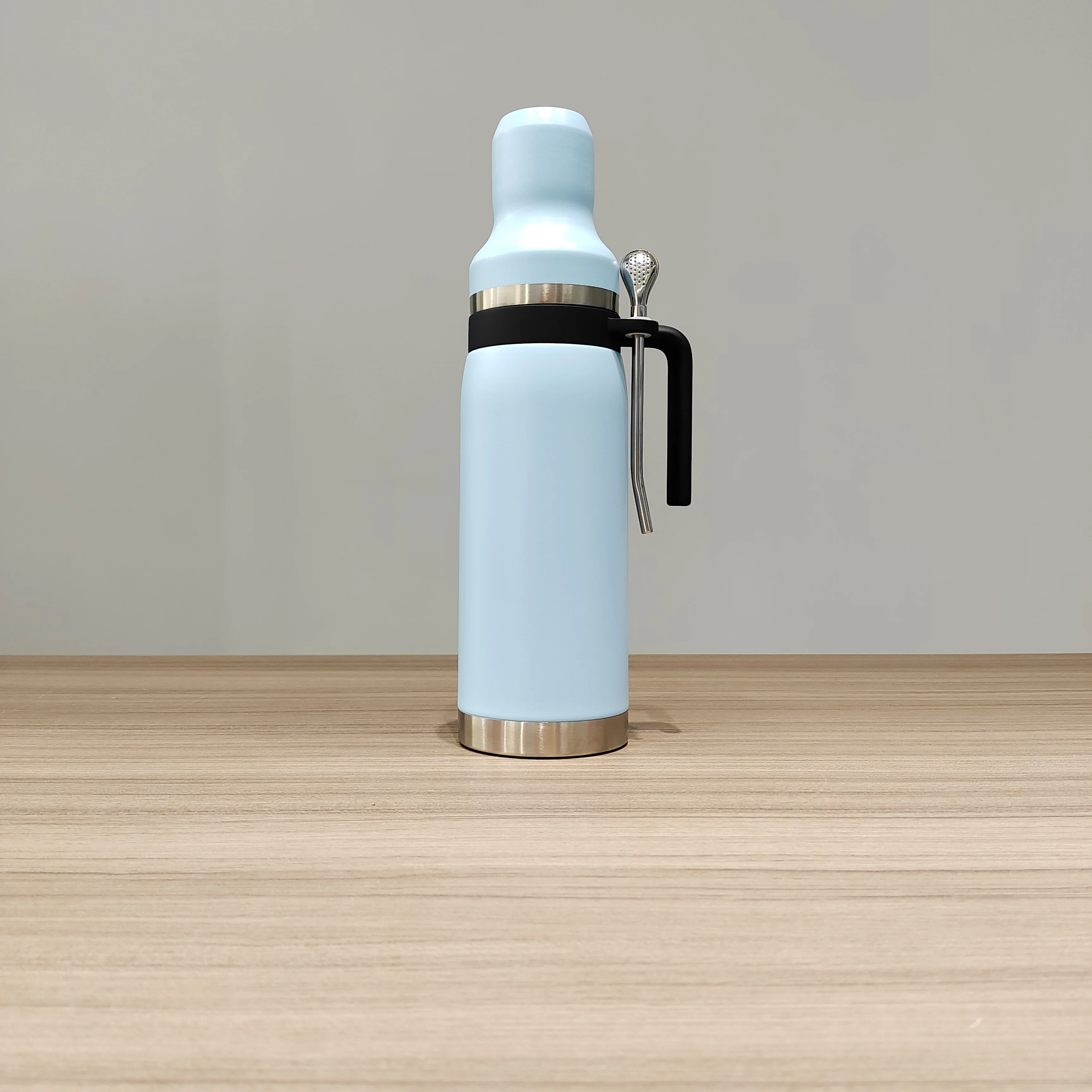 Newest development 1.0L two-in-one mate thermos Vacuum insulated Yerba mate thermos bottle with SS mate cup lid and bombilla