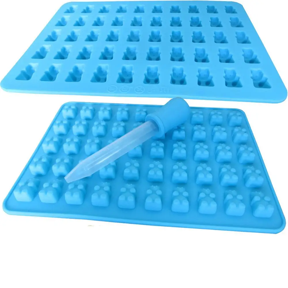 Non Slip,Dishwasher Safe,Durable Silicone Candy Gummy Bear Molds