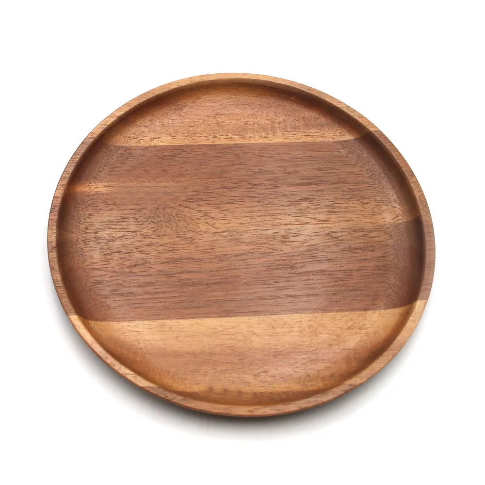 Акация деревянная суши сыр десертные тарелки-фуд сервировочный поднос плита для приготовления чая и кофе чашки лампы в форме свечи Брелок Лоток