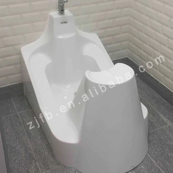 Wholesale high quality glass washbasin mosque carpet wudu foot washer basin wudumate