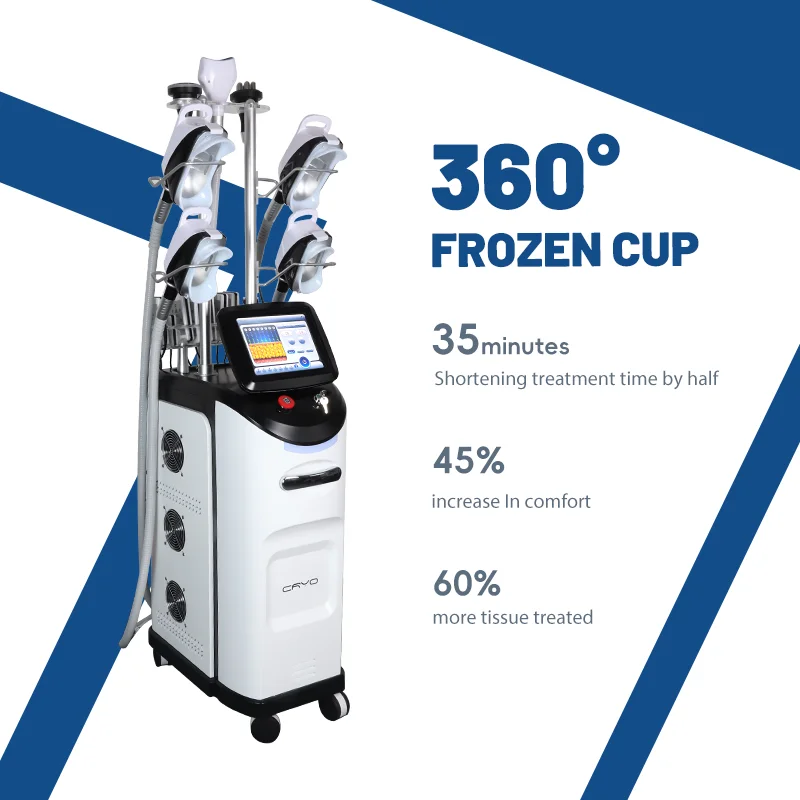 Cryo Slimming Machine Cryotherapy Machine Aesthetic Medicine 5 Handles Cryolipolisys Cool Cellulite 360 Cryolipolyse