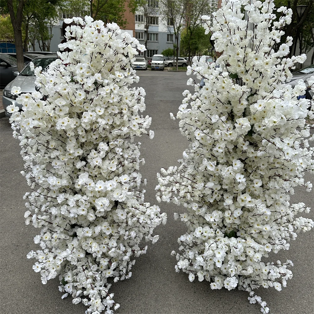 IFG New Arrivals White Peach Blossom Flowers Arch Backdrop for Wedding Decorations