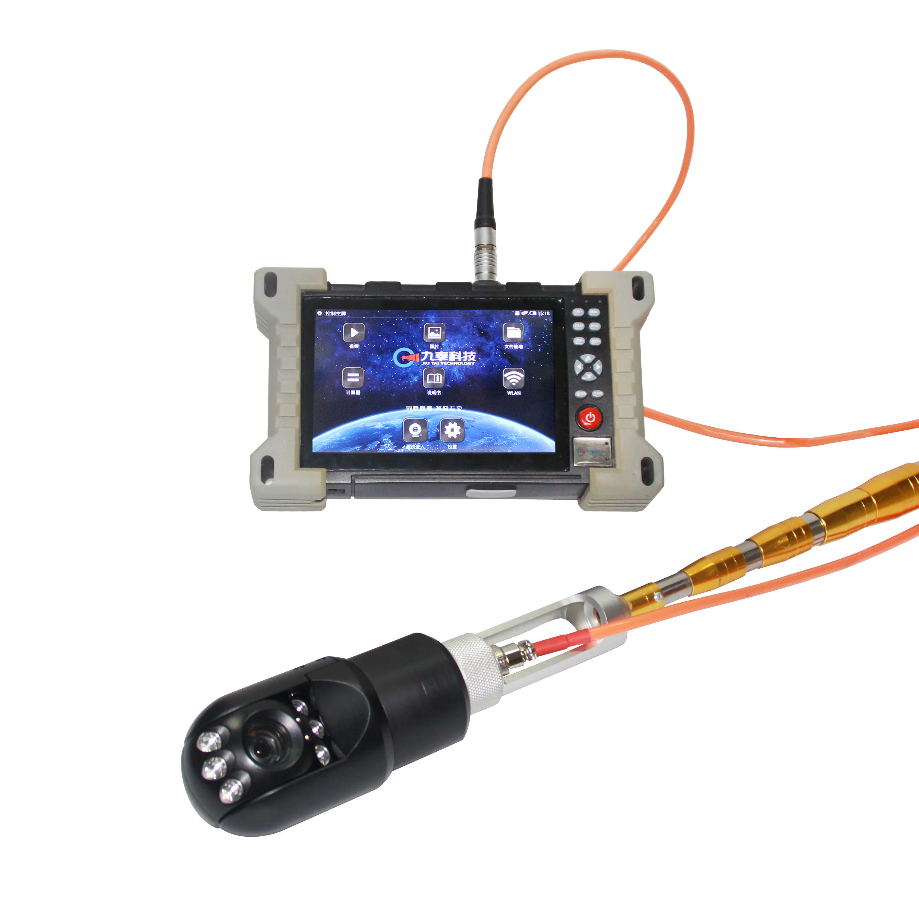 Portable Explosion Proof Oil Chemical Pipe Video Inspection Container Periscope Endoscope Push Rod Camera