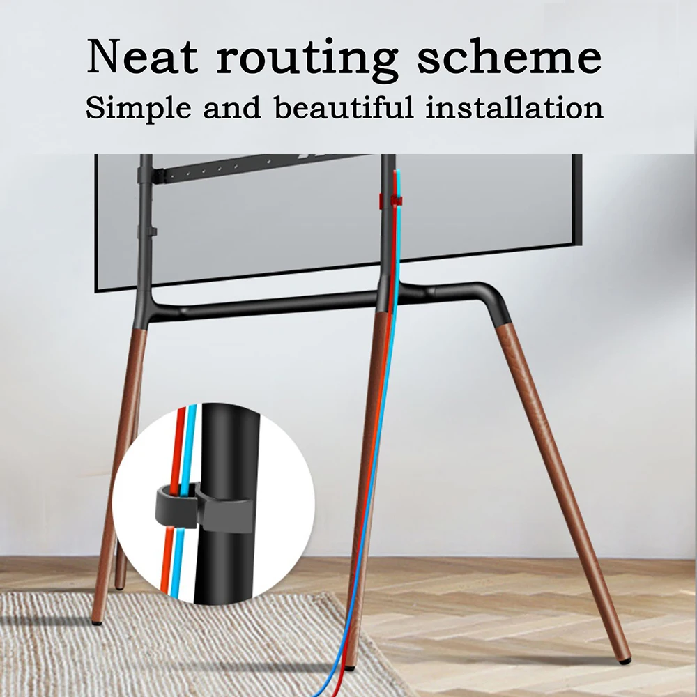 Latest Design Luxury Floating Art Easel TV Stand for 75 Inch Quadpod TV Stand Home Office TV Stand