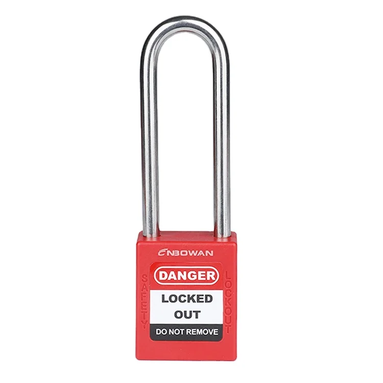 Manufacturer 6*76mm Shackle Safety Security Lock Out Tag Out Stainless Steel Safety Padlock For Loto
