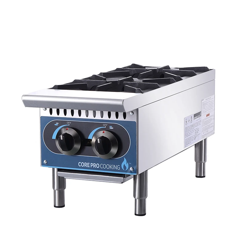 Suitable LPG and LNG Cooking Equipment 2 Burner Gas Cooking Range Commercial Cooking Gas Stove