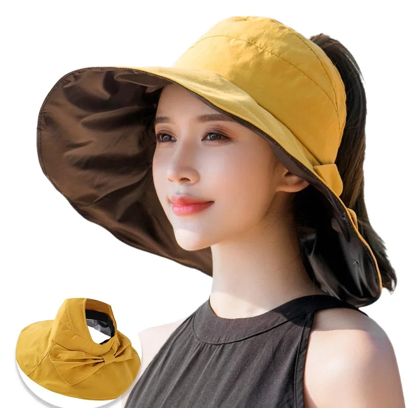 Wholesale Design Bow Spring Summer Foldable Wide Brim Fashion Bucket Travel Fishing Sun Hats For Girls
