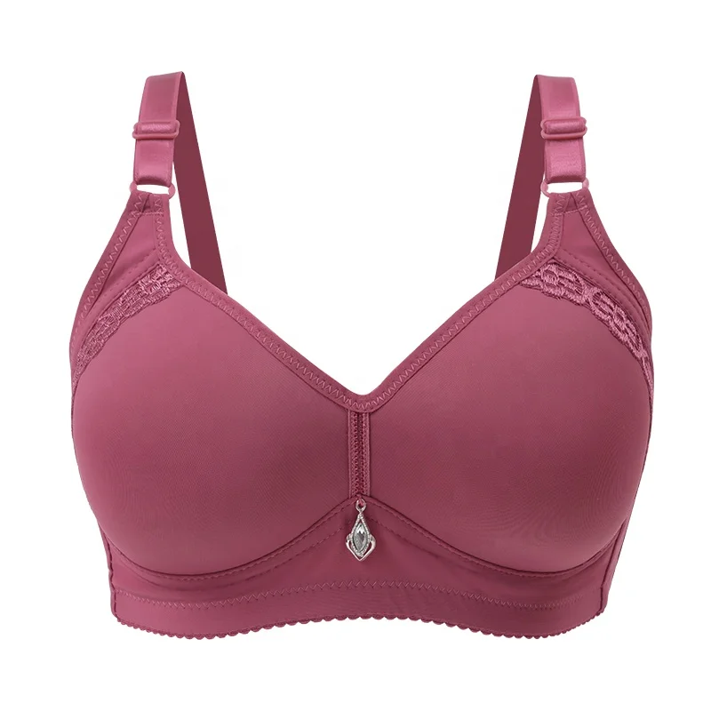 Factory Cheap Bra Wire Free Thin Soft Girl Lady Non Padded  Big Size Bras For Big Breast Women
