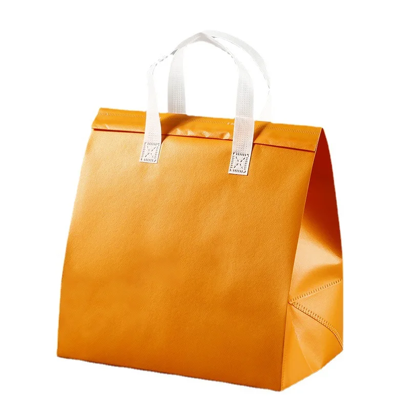 Creative non woven insulation bag custom takeaway picnic preservation insulation bag cold meal aluminum foil insulation bag