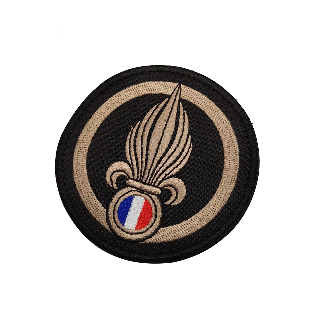 France French Foreign Legion Tactical Embroidery Patch Hook Loop  Patch for Tactical Fans Clothing Stickers