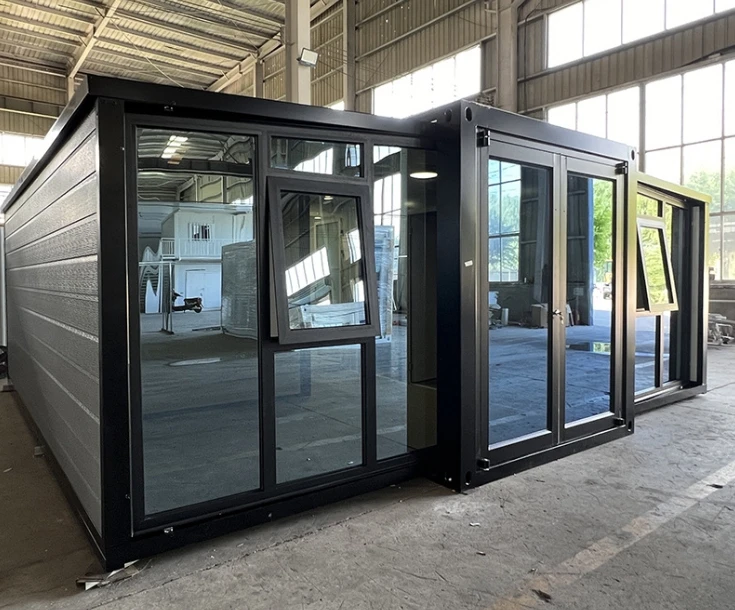 china Large factory production line modular house modular home foldable 20 feet 3 bedroom with two bathrooms warm beach resort
