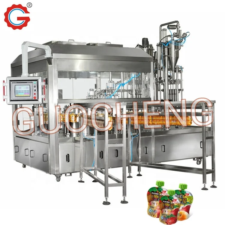 High Speed 10 Filling Nozzles Ketchup Spout Pouch Filling Machines