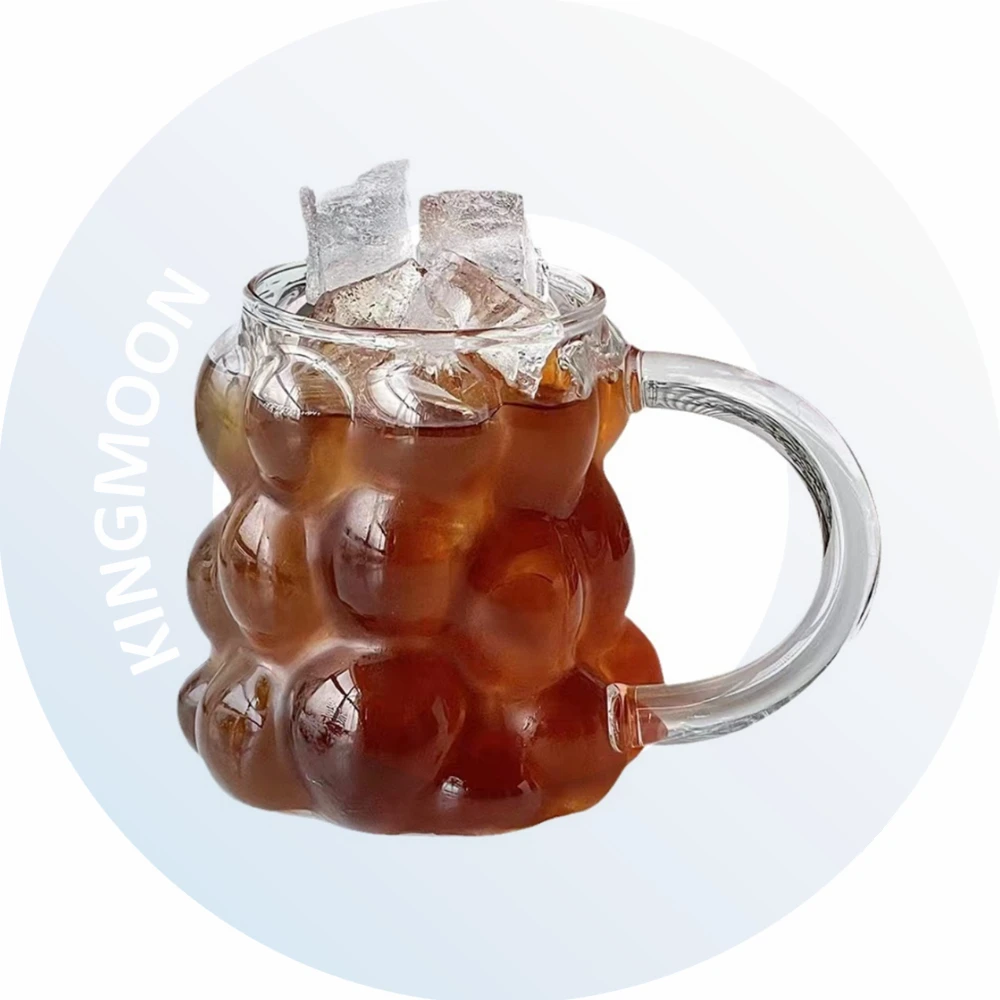 Factory Supply Shaped Cup High Borosilicate Clear Grape Glass Tumbler Mugs Eco-Friendly Heat Resistant Beer Custom Restaurants