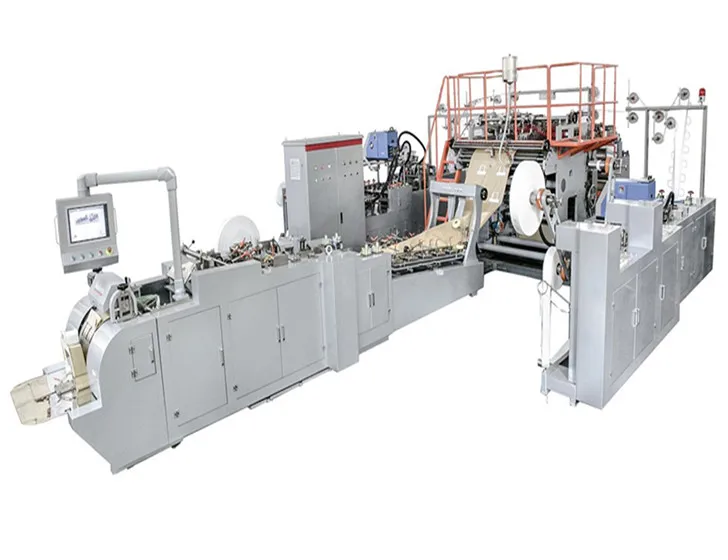 WFD-430 Fully Automatic Roll Fed paper bags customize machine with Twisted & Flat Handle Gusset 80-200mm