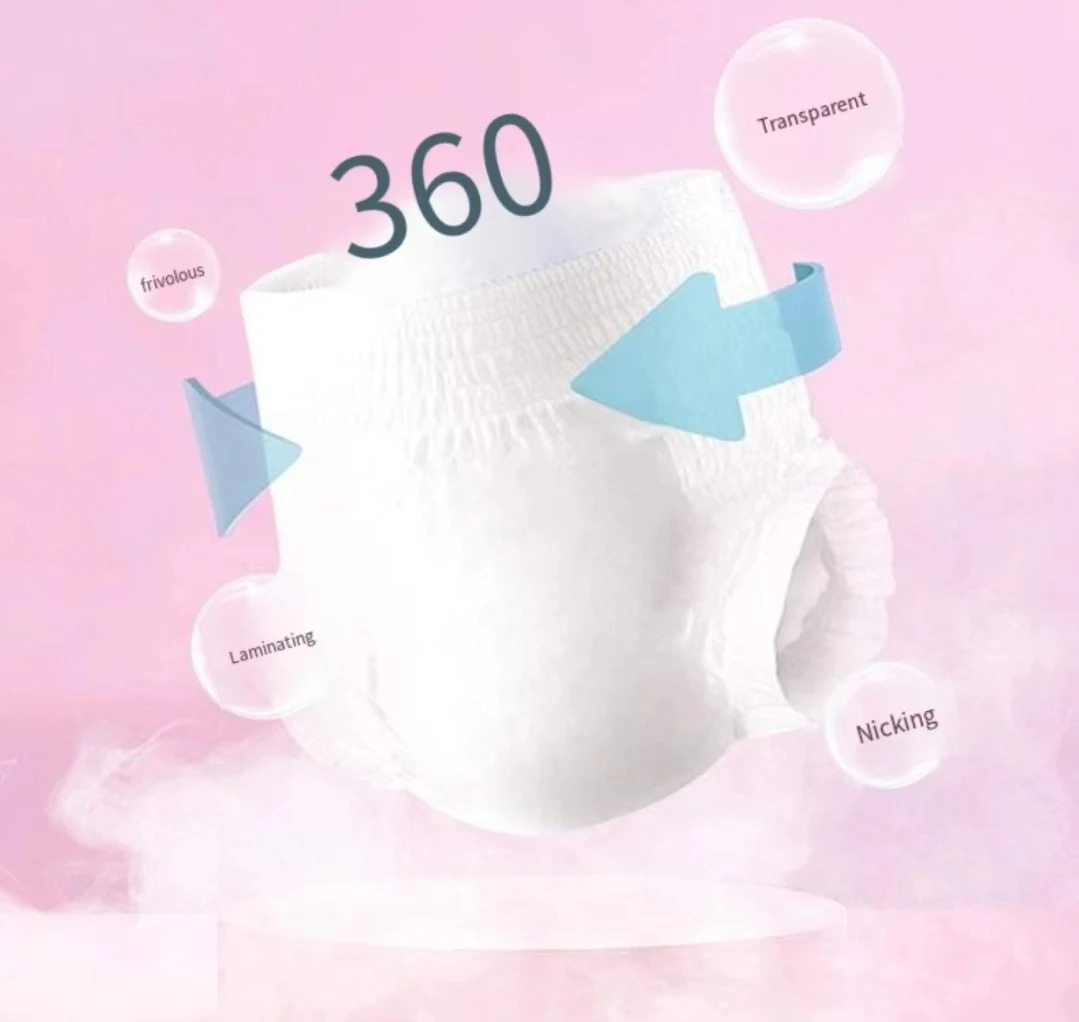 Fujian Factory Suppliers Private Label Turkey Bulk Baby Training Pants Diapers  XXL Hydrophilic Baby Pants Diaper  for Sale