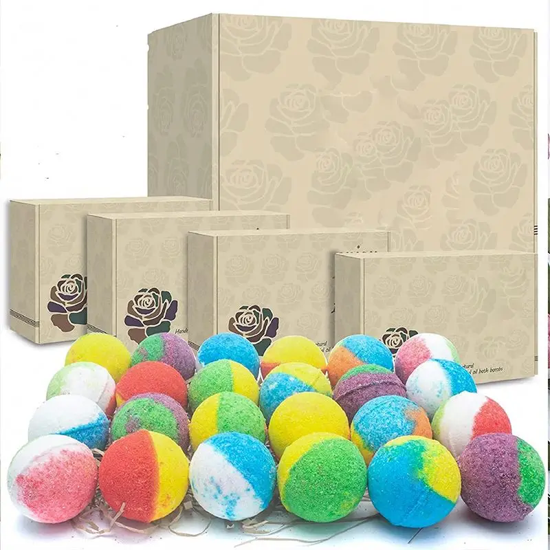 Wholesale Organic 50g*6 Colorful Mini Fizzy Bath Bombs Gift Set