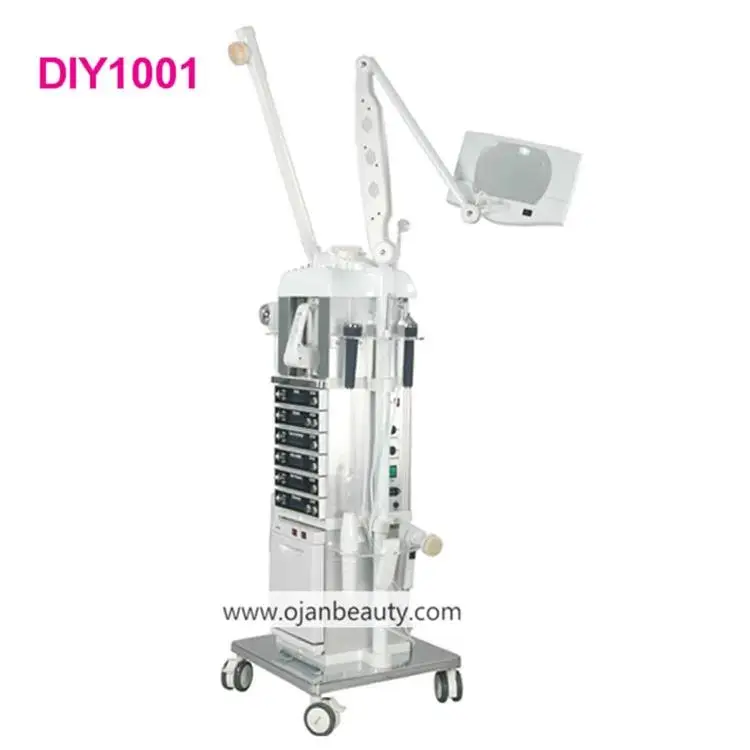 Vaccum and spray facial cleaning ultrasonic facial brush high frequency galvanic 18 in 1 multifunction beauty machine