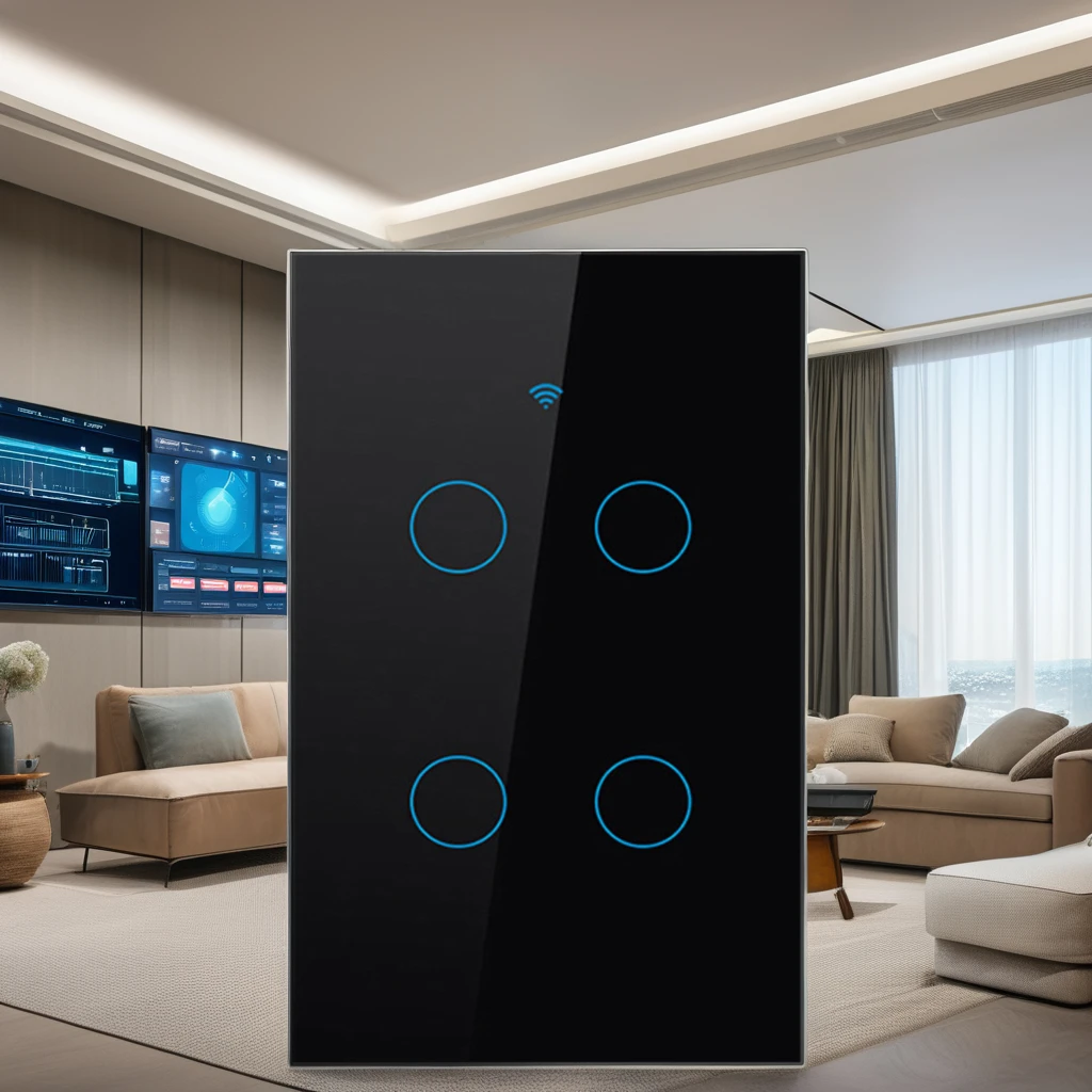 120 US Smart WiFi Light Switch Alexa Voice Control Intelligent Switch for Home Use Controls Lighting Anywhere