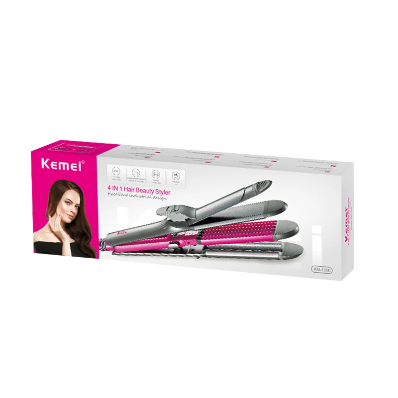 Kemei KM-1396 Professional 4 In 1 Hair Curling Iron High Power Constant Temperature Hair Curler