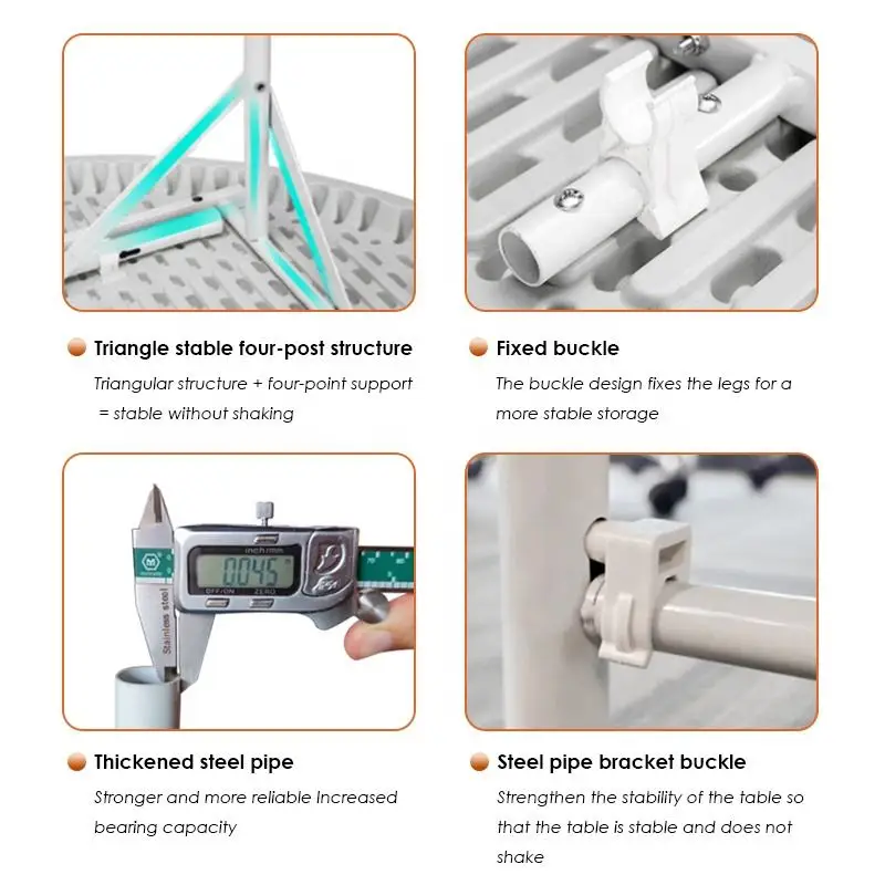 Benjia 10 People Plastic Round Folding Table Outdoor 135cm Wedding Plastic Round Table