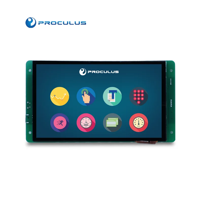 Proculus 7 inch uart Customized Open Frame LCD Monitors Factory Price Resistive Touch Panel Screen Display