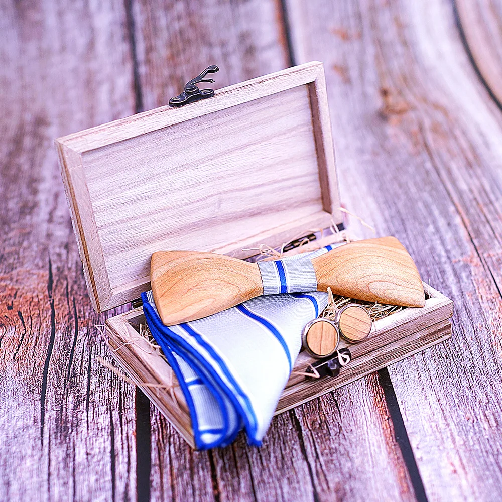 Factory Wholesale New Floral Wood Bow Ties for Men Hollow Butterflies Wedding Party Wooden Bowtie