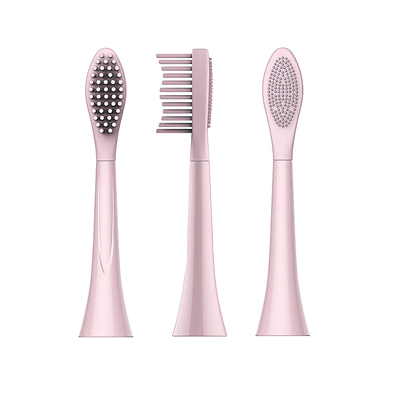 
Food grade silicone sonic cleaning brush tooth head electric head toothbrush for sensitive gingival bleeding population 