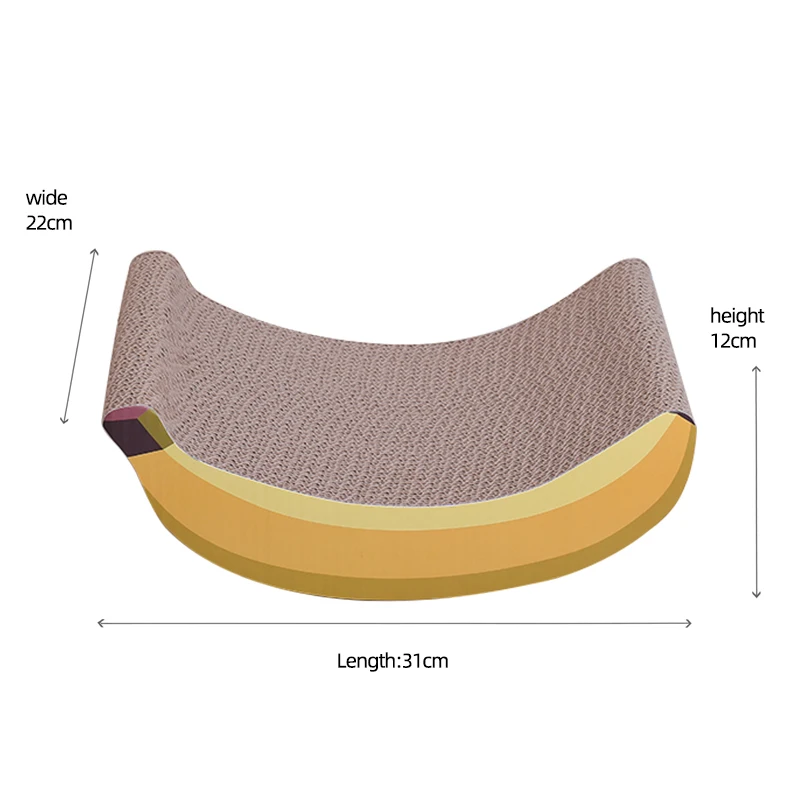 Hot Sale Banana Shape Corrugated Paper Cat Toy Cat Scratch Board Competitive Price Factory Directly Wholesale