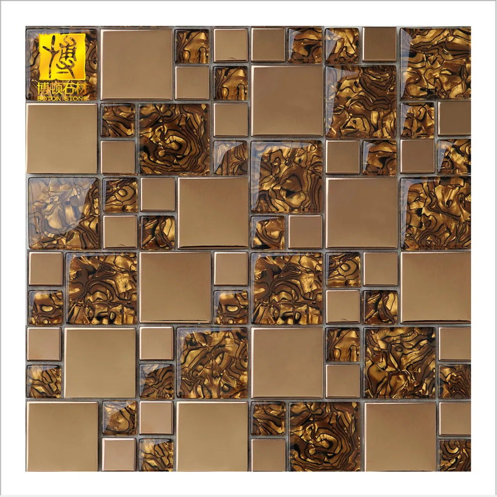 Most Popular Crystal Glass And Metal Mosaics Tiles