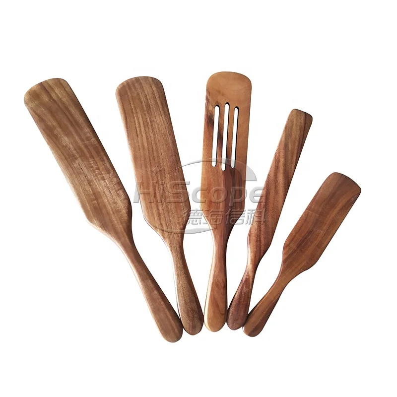 
wooden cooking kitchen accessories spurtles kitchen tools set teak wood spurtle set 
